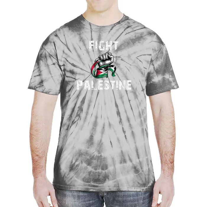 I Love Free Palestine Flag Save Gaza Tie-Dye T-Shirt