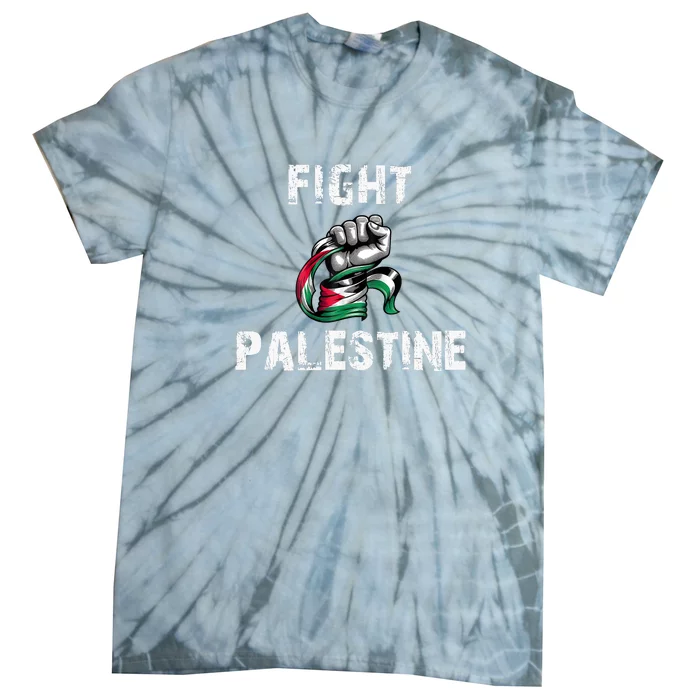 I Love Free Palestine Flag Save Gaza Tie-Dye T-Shirt