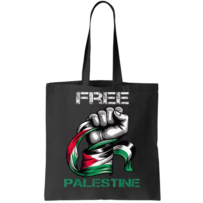 I Love Free Palestine Flag Save Gaza Strip Palestinian Tote Bag