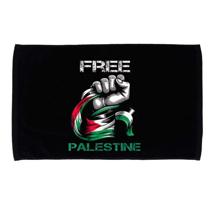 I Love Free Palestine Flag Save Gaza Strip Palestinian Microfiber Hand Towel