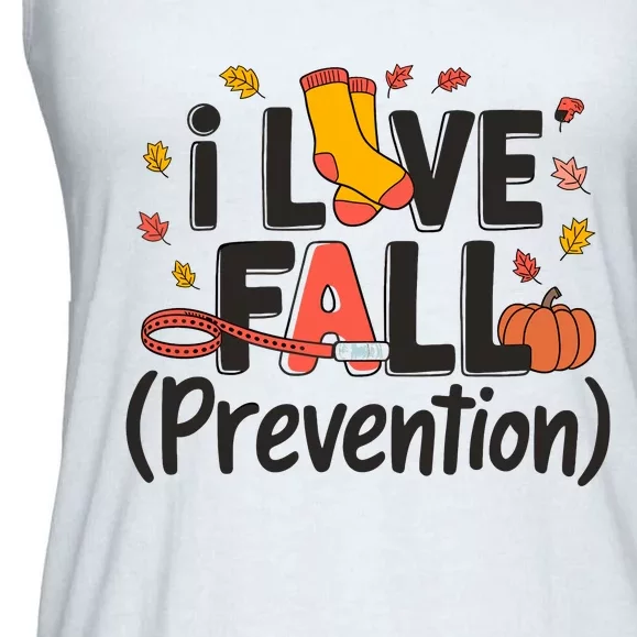 I Love Fall Prevention Nurse Retro Thanksgiving Autumn Ladies Essential Flowy Tank