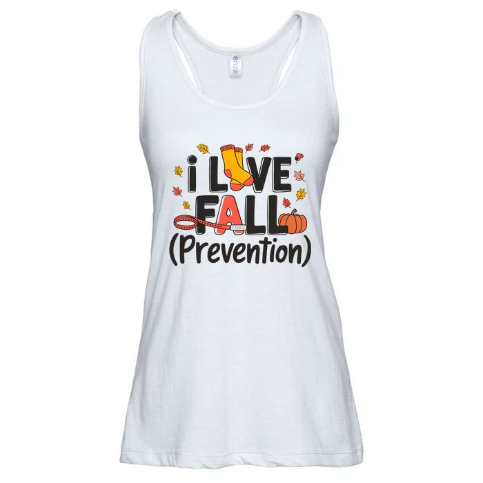 I Love Fall Prevention Nurse Retro Thanksgiving Autumn Ladies Essential Flowy Tank