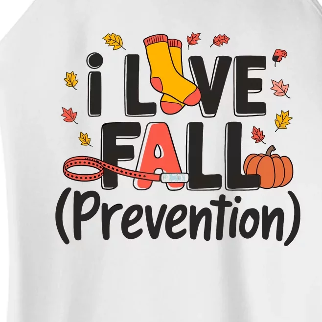 I Love Fall Prevention Nurse Retro Thanksgiving Autumn Women’s Perfect Tri Rocker Tank