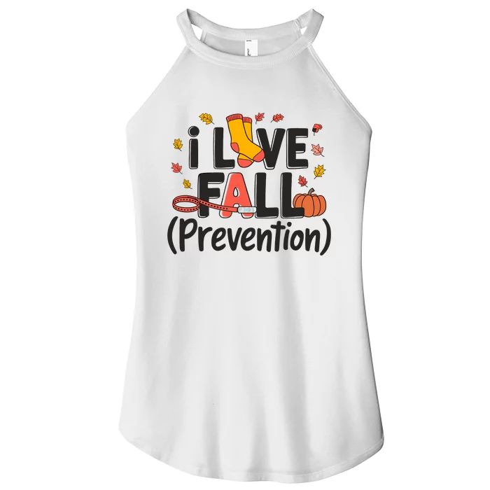 I Love Fall Prevention Nurse Retro Thanksgiving Autumn Women’s Perfect Tri Rocker Tank