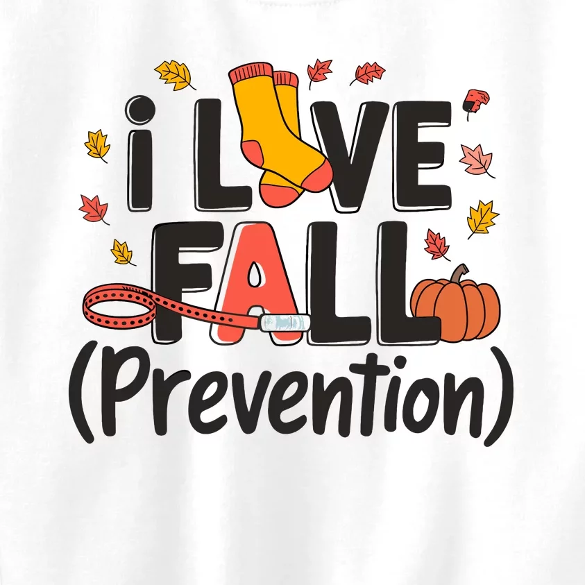 I Love Fall Prevention Nurse Retro Thanksgiving Autumn Kids Sweatshirt