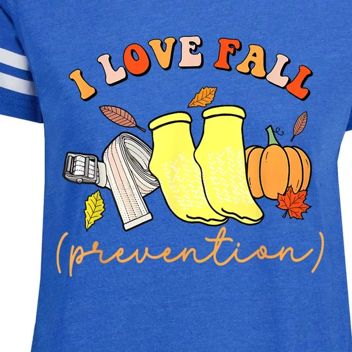 I Love Fall (Prevention) Enza Ladies Jersey Football T-Shirt