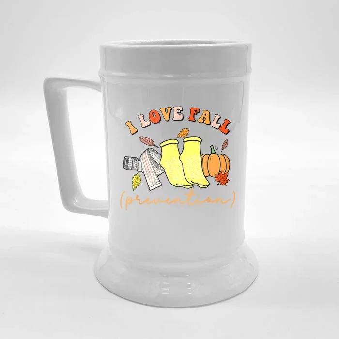 I Love Fall (Prevention) Front & Back Beer Stein