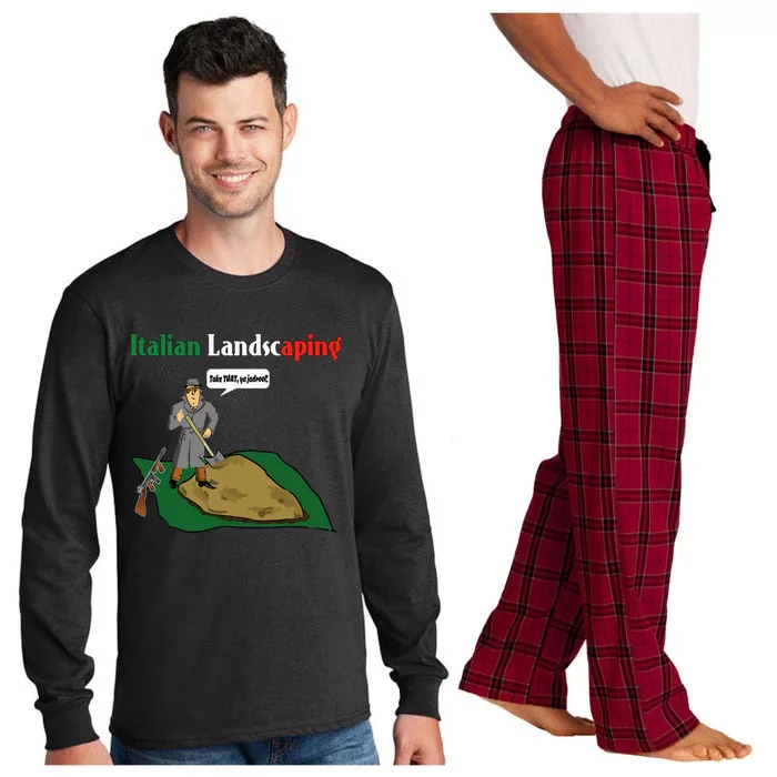 Italian Landscaping Funny Mafia Organized Crime Long Sleeve Pajama Set