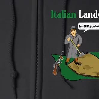 Italian Landscaping Funny Mafia Organized Crime Full Zip Hoodie