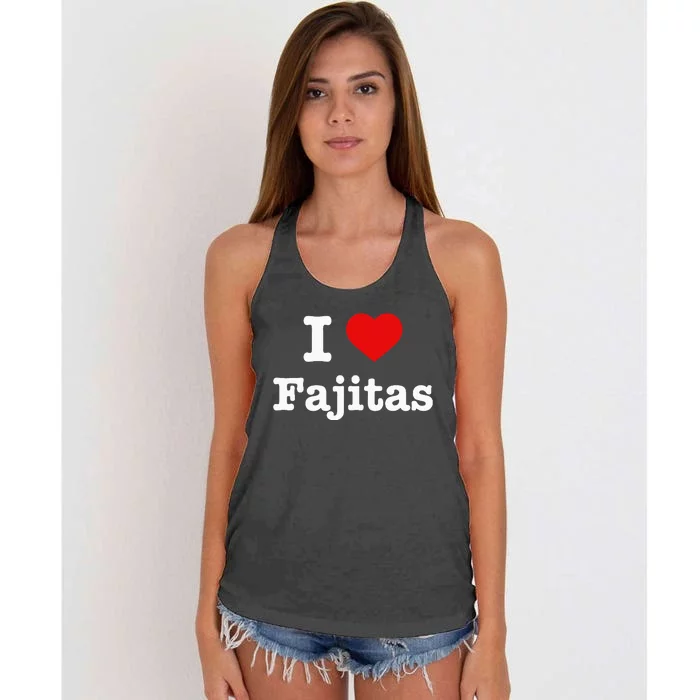 I Love Fajitas Women's Knotted Racerback Tank