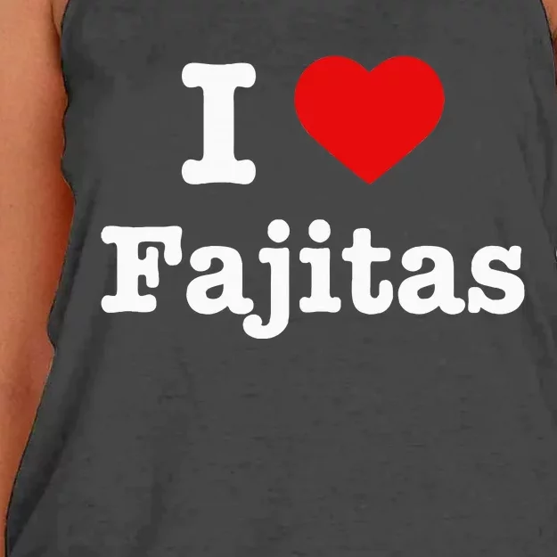 I Love Fajitas Women's Knotted Racerback Tank