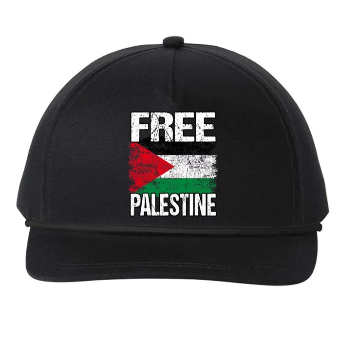 I Love Free Palestine Flag Save Gaza Strip Palestinian Snapback Five-Panel Rope Hat