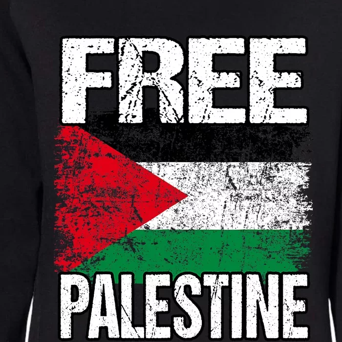 I Love Free Palestine Flag Save Gaza Strip Palestinian Womens California Wash Sweatshirt