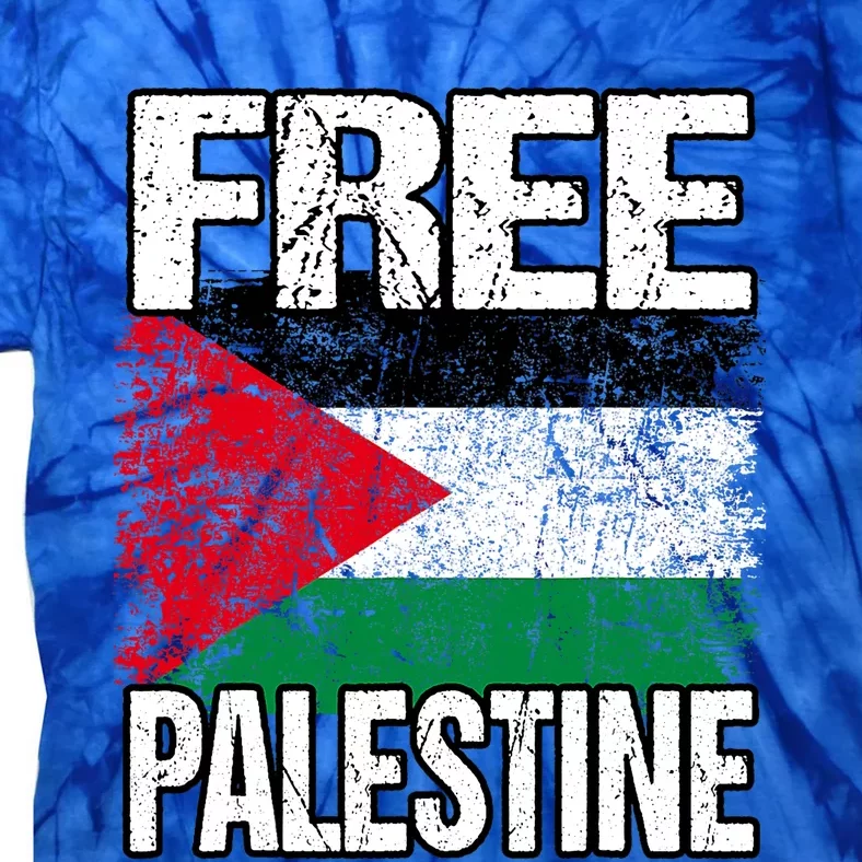 I Love Free Palestine Flag Save Gaza Strip Palestinian Tie-Dye T-Shirt