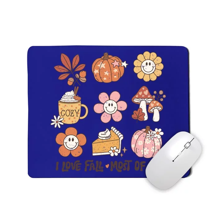 I Love Fall Most Of All Retro Halloween Cute Gift Mousepad