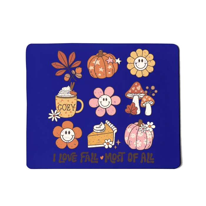 I Love Fall Most Of All Retro Halloween Cute Gift Mousepad