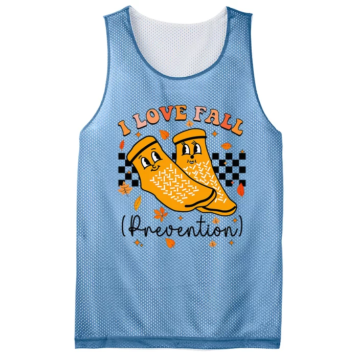 I Love Fall Prevention Fall Physical Therapy Mesh Reversible Basketball Jersey Tank