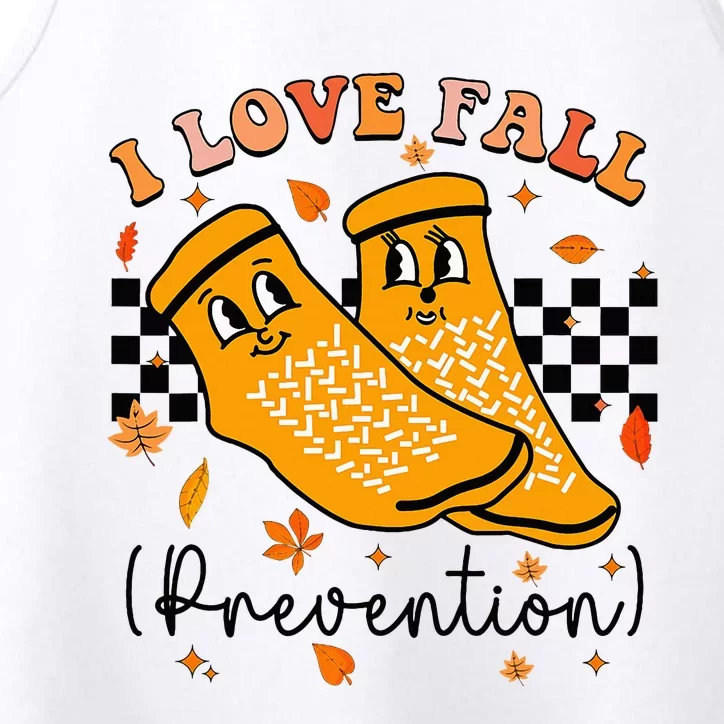 I Love Fall Prevention Fall Physical Therapy Performance Tank