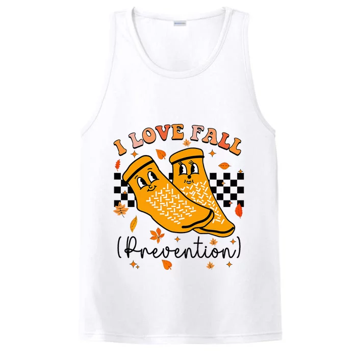 I Love Fall Prevention Fall Physical Therapy Performance Tank