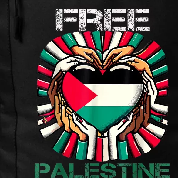 I Love Free Palestine Flag Save Gaza Strip Palestinian Daily Commute Backpack