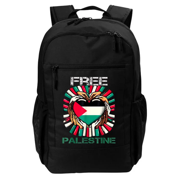 I Love Free Palestine Flag Save Gaza Strip Palestinian Daily Commute Backpack