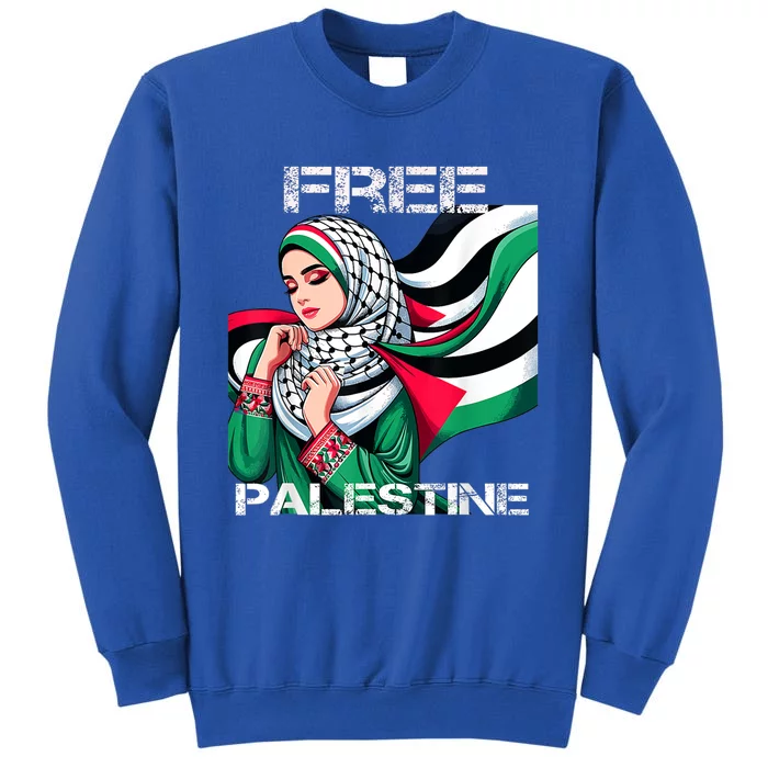 I Love Free Palestine Flag Save Gaza Strip Palestinian Sweatshirt