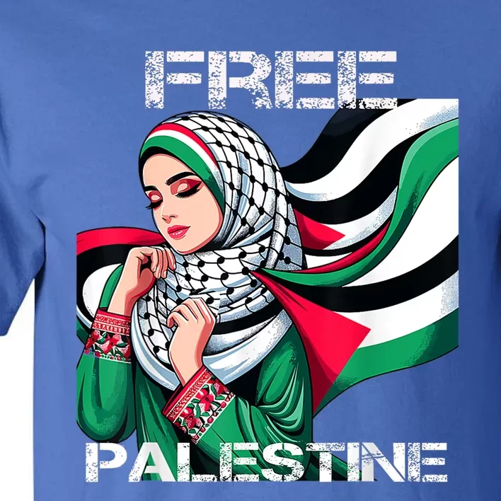 I Love Free Palestine Flag Save Gaza Strip Palestinian Tall T-Shirt