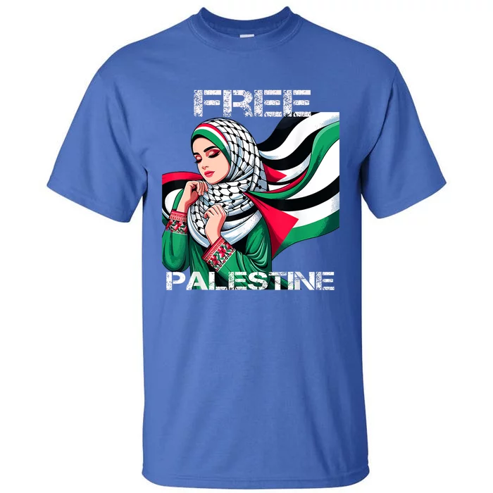 I Love Free Palestine Flag Save Gaza Strip Palestinian Tall T-Shirt