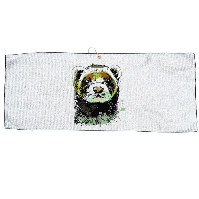 I Love Ferret Funny Ferrets Large Microfiber Waffle Golf Towel