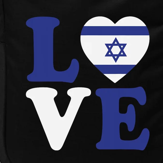 Israel Love Flag I Stand With Israel Heritage Israeli Flag Impact Tech Backpack