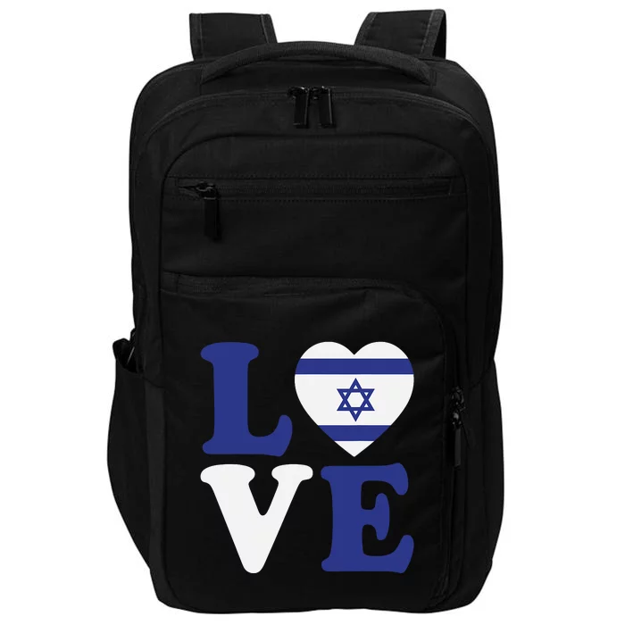 Israel Love Flag I Stand With Israel Heritage Israeli Flag Impact Tech Backpack