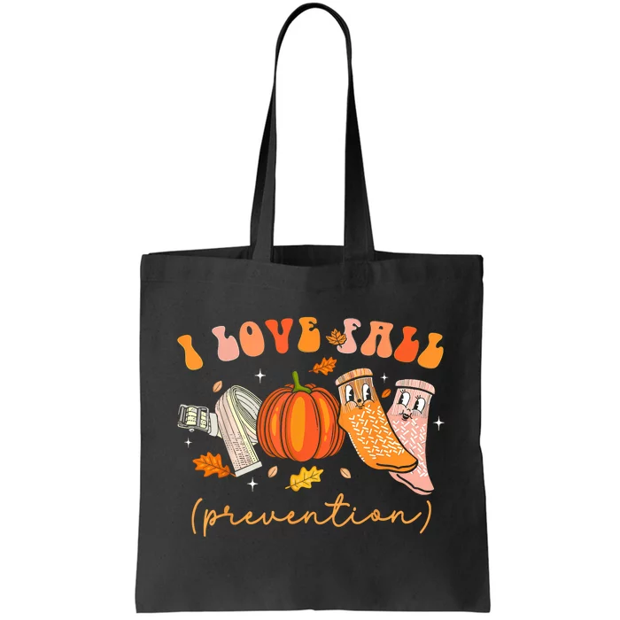 I Love Fall Prevention Fall Physical Therapy Tote Bag