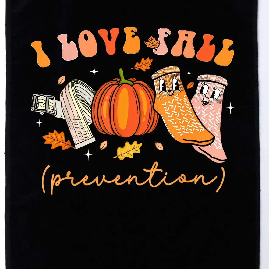 I Love Fall Prevention Fall Physical Therapy Platinum Collection Golf Towel