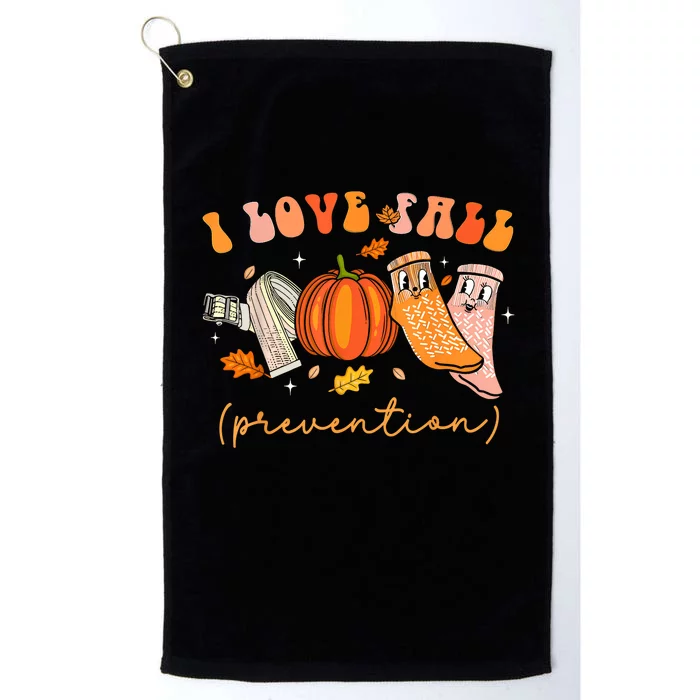 I Love Fall Prevention Fall Physical Therapy Platinum Collection Golf Towel