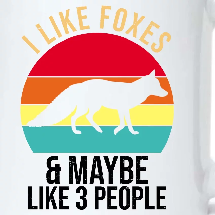 I Like Foxes And Maybe Like 3 People Funny Black Color Changing Mug