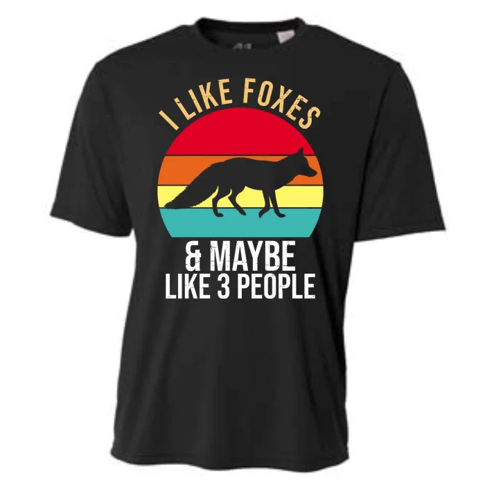 I Like Foxes And Maybe Like 3 People Funny Cooling Performance Crew T-Shirt