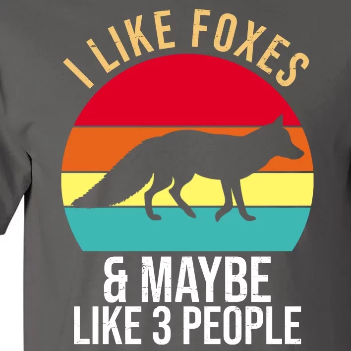 I Like Foxes And Maybe Like 3 People Funny Tall T-Shirt