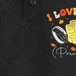 I Love Fall Prevention Autumn Nurse Physical Therapist Gift Dry Zone Grid Performance Polo