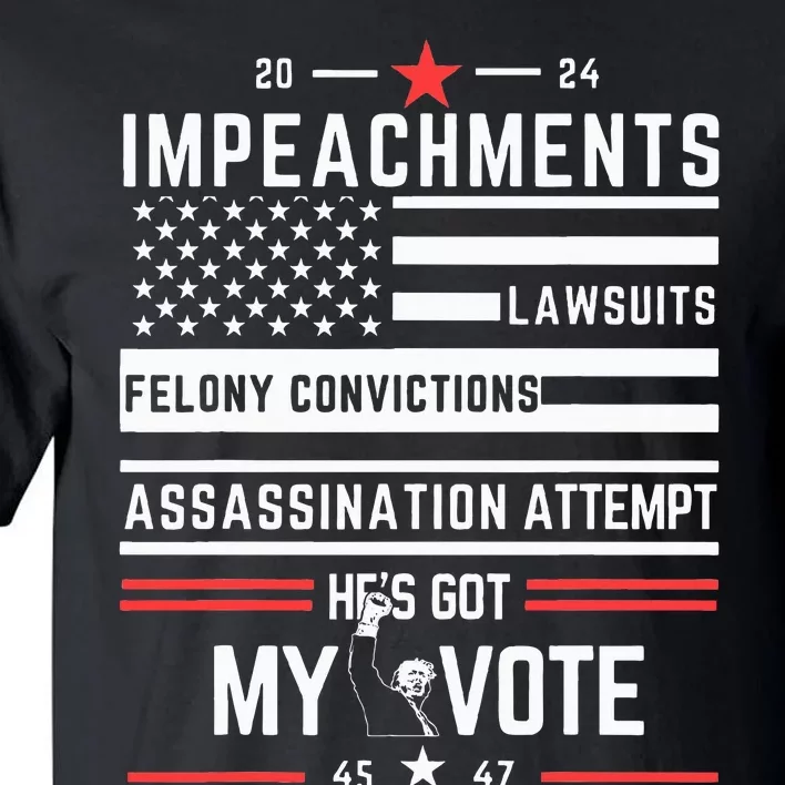 Impeachments Lawsuits Felony Convictions Assassination Tall T-Shirt