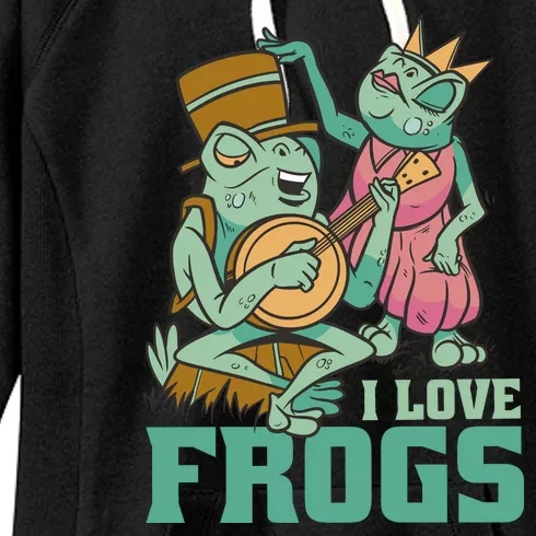 I Love Frogs Women's Fleece Hoodie