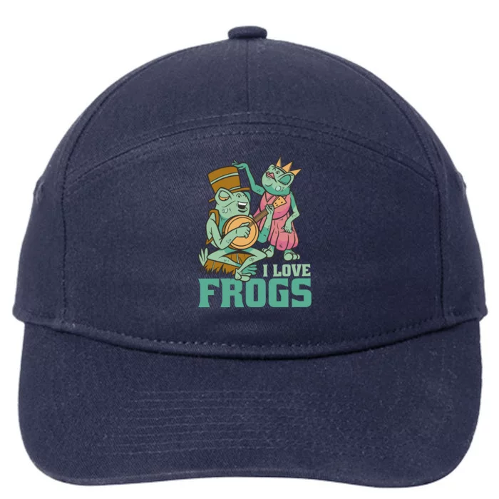 I Love Frogs 7-Panel Snapback Hat