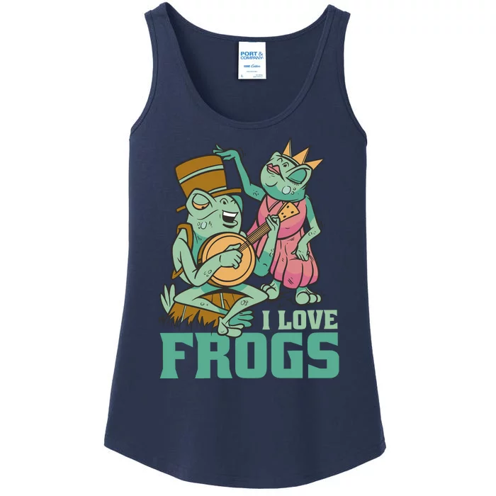 I Love Frogs Ladies Essential Tank