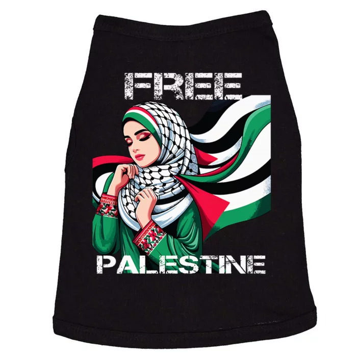 I Love Free Palestine Flag Save Gaza Strip Palestinian Doggie Tank