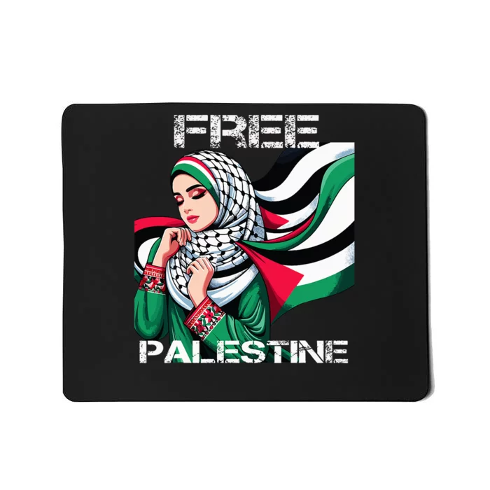 I Love Free Palestine Flag Save Gaza Strip Palestinian Mousepad