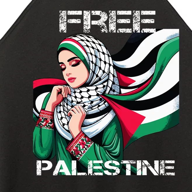 I Love Free Palestine Flag Save Gaza Strip Palestinian Women’s Perfect Tri Rocker Tank