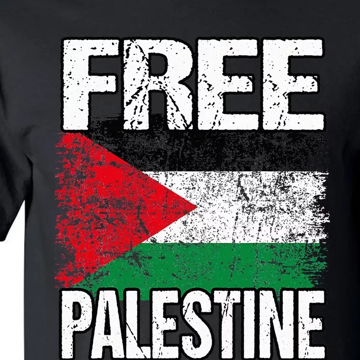 I Love Free Palestine Flag Save Gaza Strip Palestinian Tall T-Shirt