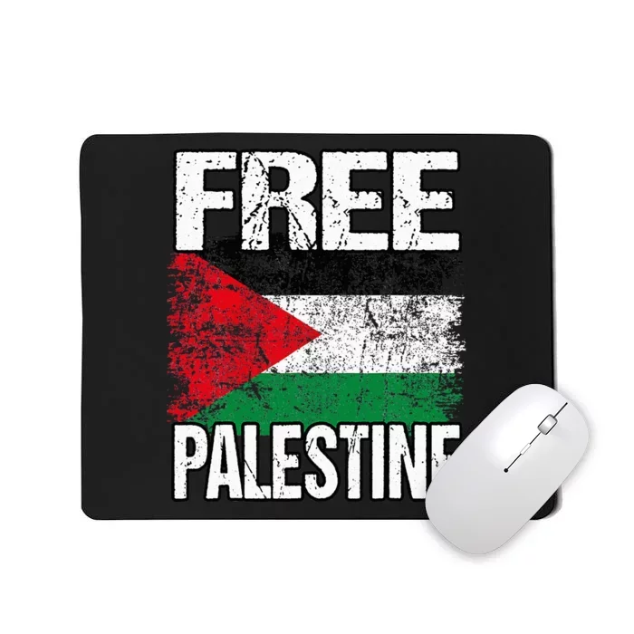 I Love Free Palestine Flag Save Gaza Strip Palestinian Mousepad