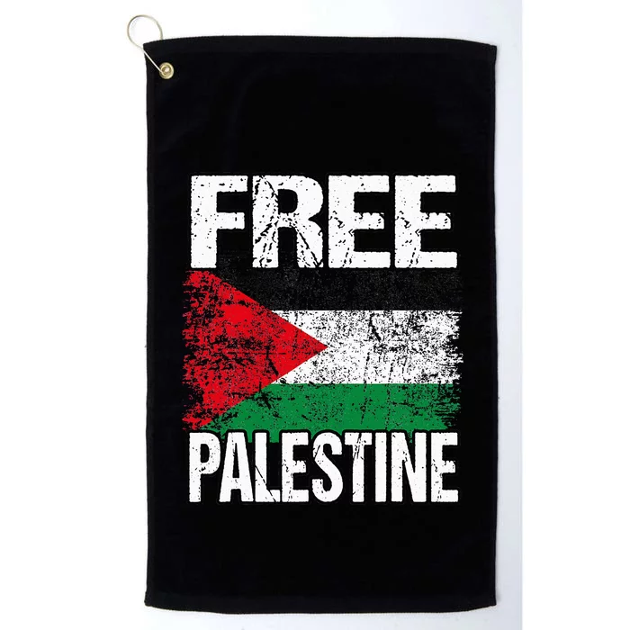 I Love Free Palestine Flag Save Gaza Strip Palestinian Platinum Collection Golf Towel