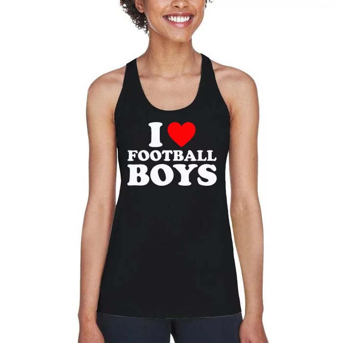 I Love Football Women's Racerback Tank