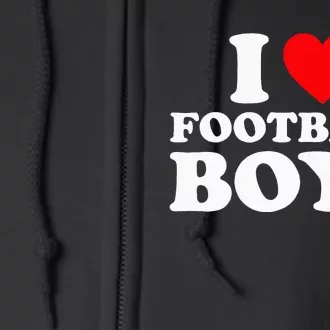 I Love Football Full Zip Hoodie